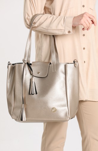 Gold Colour Shoulder Bag 10473AL