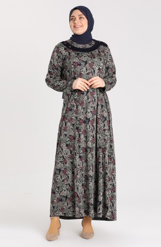 Purple Hijab Dress 4783-02