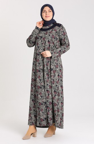 Purple Hijab Dress 4783-02