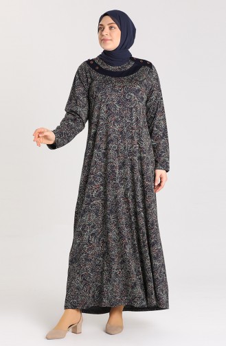 Robe Hijab Bleu Marine 4787-01
