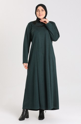 Robe Hijab Vert emeraude 4440-02
