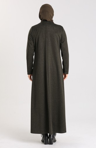 Khaki Hijab Kleider 4440-03