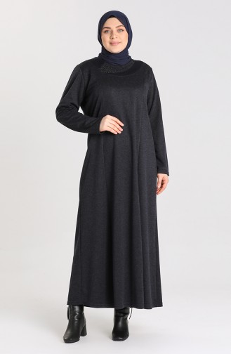 Dunkelblau Hijab Kleider 4440-05