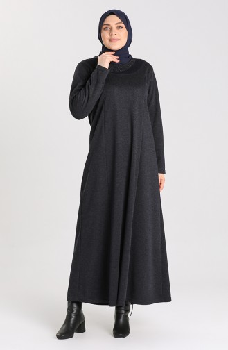 Dunkelblau Hijab Kleider 4440-05