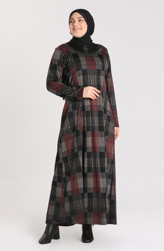 Robe Hijab Bordeaux 4873-03