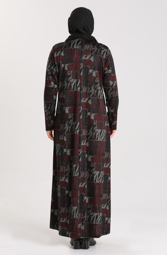 Robe Hijab Bordeaux 4873A-02