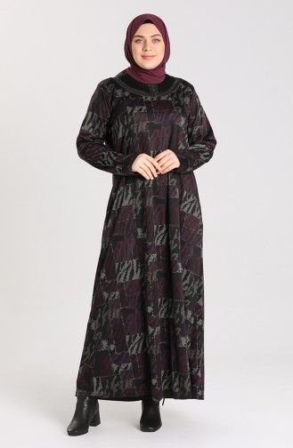 Robe Hijab Pourpre 4873A-04