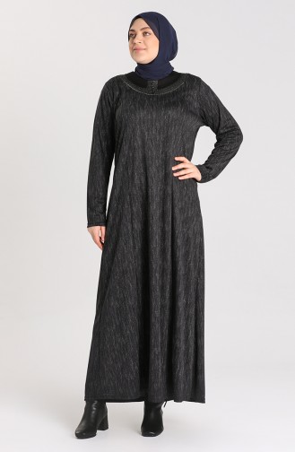 Robe Hijab Noir 4873B-01