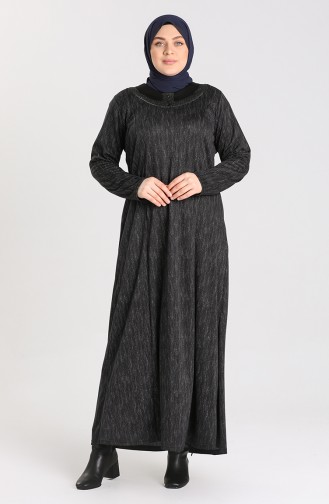 Robe Hijab Noir 4873B-01