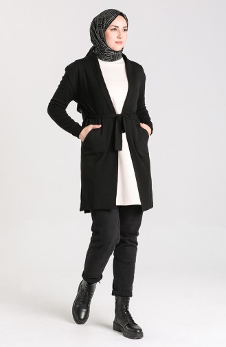 Schwarz Strickjacke 0607-02