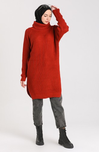 Turtleneck Knitwear Sweater 0551-07 Tile 0551-07