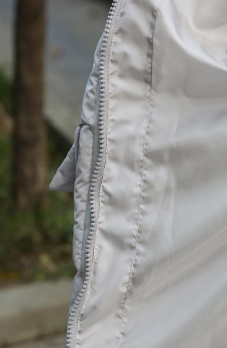 Puffer Jacket with Hood 1496-03 Gray 1496-03