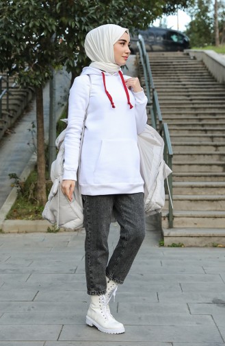 Puffer Jacket with Hood 1496-03 Gray 1496-03