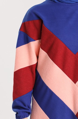 Selanik Kumaş Tunik Pantolon İkili Takım 5543-02 Saks Somon