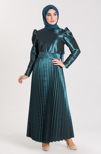 Petrol Hijab Dress 006161-01