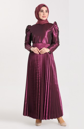 Plum Hijab Dress 006161-04