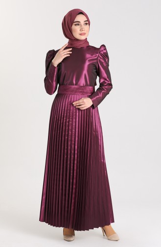 Plum Hijab Dress 006161-04