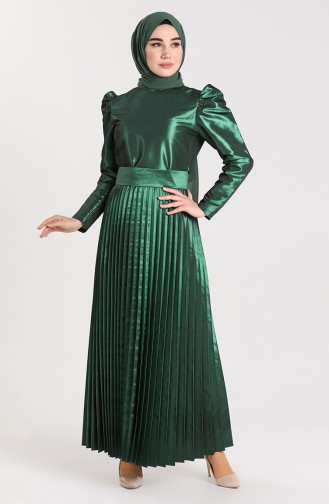Smaragdgrün Hijab Kleider 006161-05
