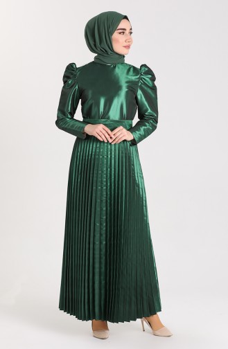 Smaragdgrün Hijab Kleider 006161-05