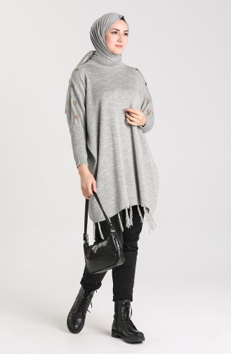 Knitwear Sequin Tunic 0100-03 Gray 0100-03