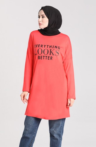 Printed Tunic 1344-16 Pomegranate Flower 1344-16