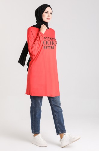 Printed Tunic 1344-16 Pomegranate Flower 1344-16