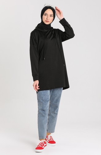 Hooded Sports Tunic 5348-01 Black 5348-01