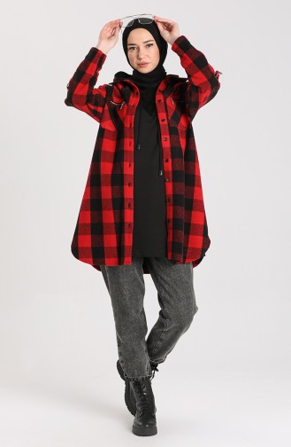 Checked Tunic 2426-03 Red 2426-03