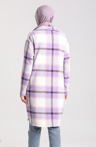 Buttoned Lumberjack Tunic 6873-01 Lilac 6873-01