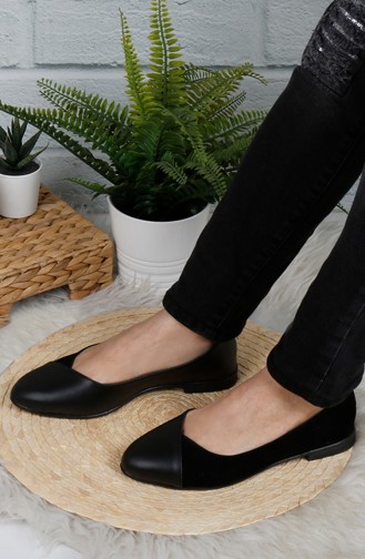 Black Woman Flat Shoe 0182-01