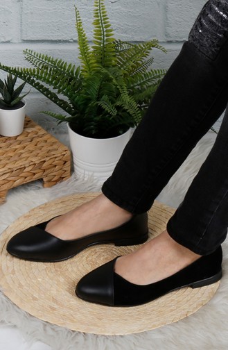 Black Women`s Flats 0182-01