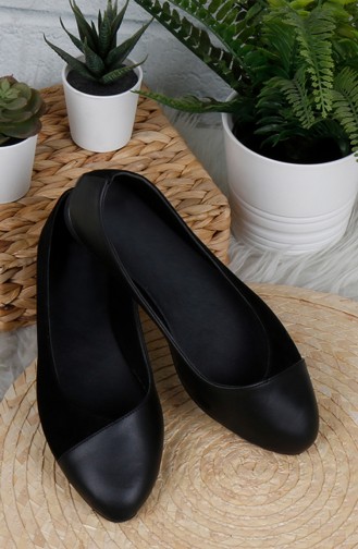 Black Woman Flat Shoe 0182-01