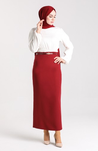 Claret Red Skirt 2220-12