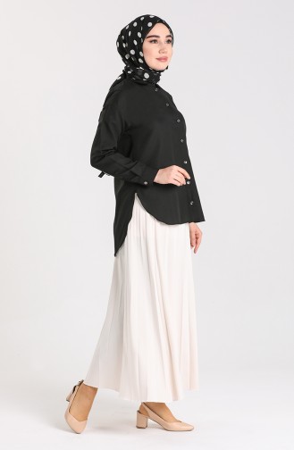 Black Overhemdblouse 3238-01