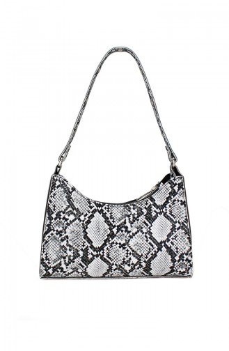 Housebags Baguette Çanta 0195-04 Yılan Siyah