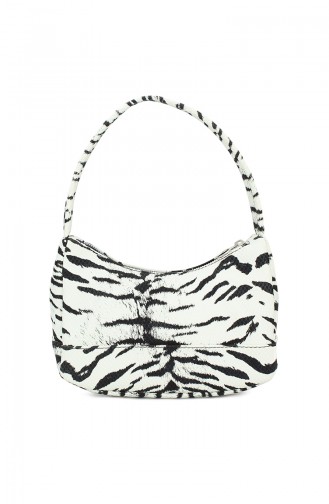 Housebags Baguette Bayan Çanta 0197-03 Kroko Zebra Desenli