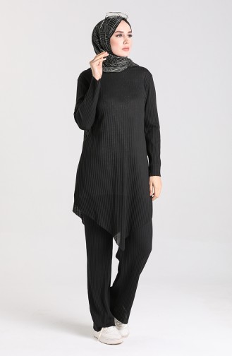 Tunik Pantolon İkili Takım 7733-03 Siyah