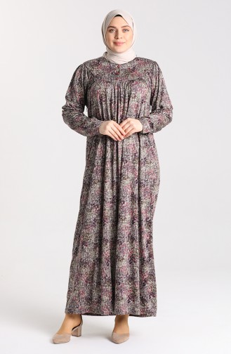 Purple Hijab Dress 4781-02