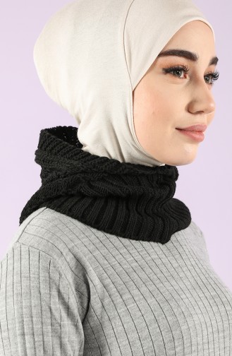 Knitwear Knitted Practical Scarf 12021-05 Black 12021-05