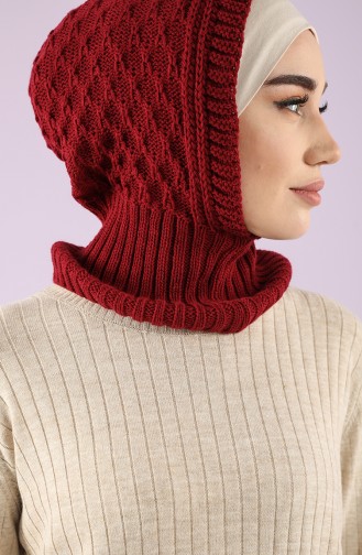 Knitwear Knitting Practical Scarf 12021-09 Burgundy 12021-09