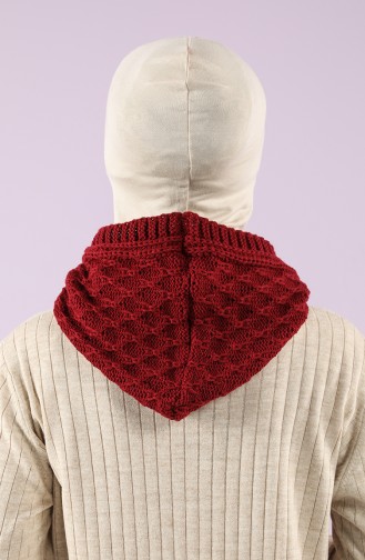 Knitwear Knitting Practical Scarf 12021-09 Burgundy 12021-09