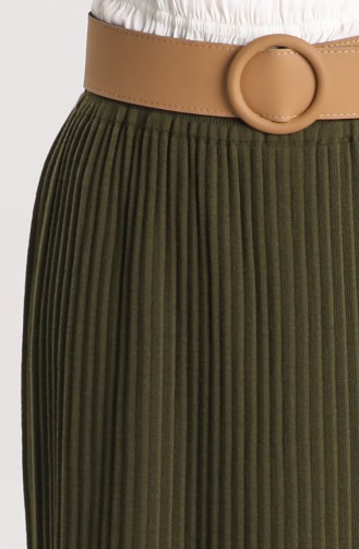 Knitwear Elastic waist Skirt 4268-02 Khaki 4268-02