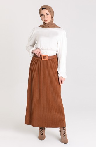 Knitwear Elastic waist Skirt 4268-03 Tobacco 4268-03