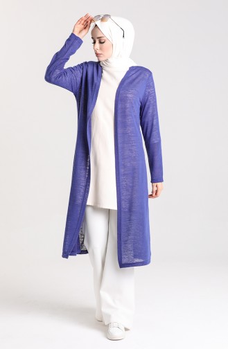 Saks-Blau Strickjacke 8211-02