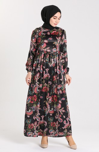 Schwarz Hijab Kleider 21Y18025-02