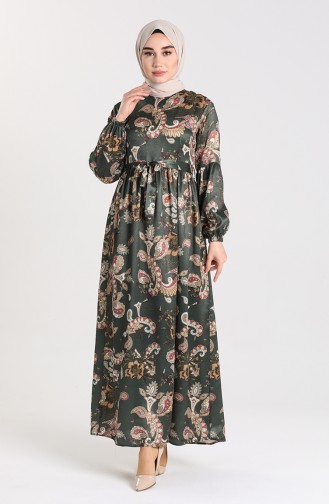 Dunkelgrün Hijab Kleider 21Y18025-03