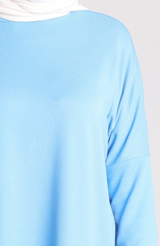 Düz Mevsimlik Tunik 8209-01 Mavi