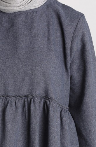 Kolu Lastikli Kışlık Tunik 21K8203-06 Lacivert