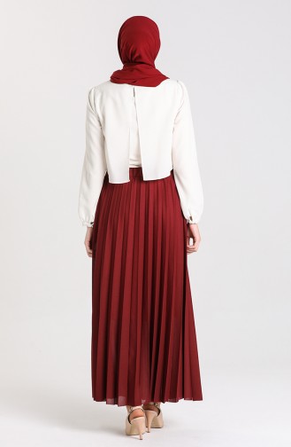 Dark Claret Red Skirt 1030-04