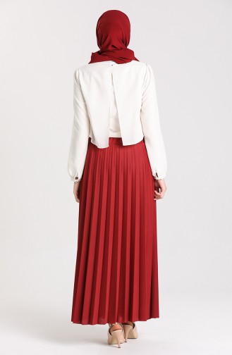 Claret Red Skirt 1030A-01